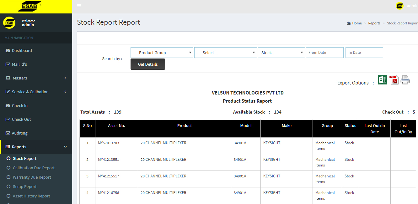 equipment management system